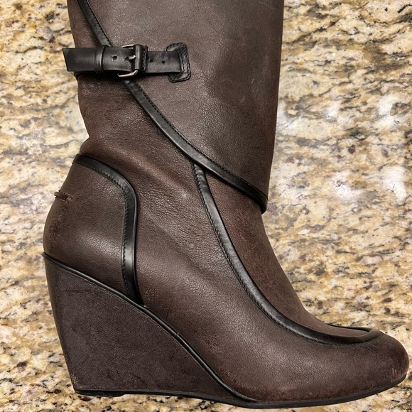Balenciaga leather wedge brown boots - Picture 7 of 14